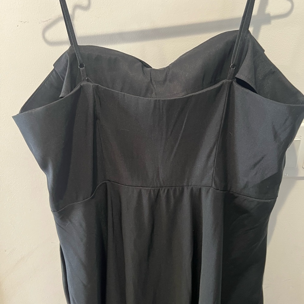 A New Day Black Bow Front Midi Dress Fit & Flare Size 16 - Picture 4 of 7